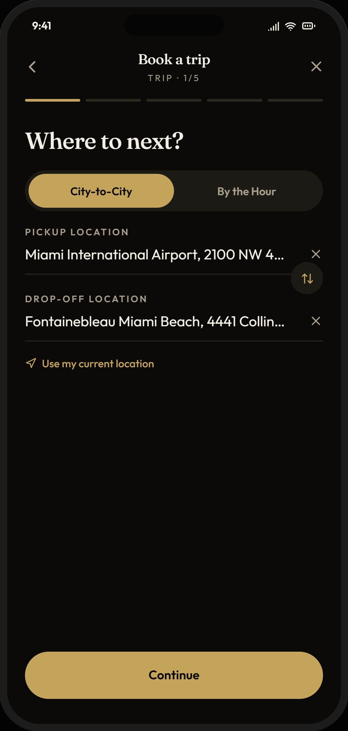 MIUUM app, where to next, City-to-City or By the Hour